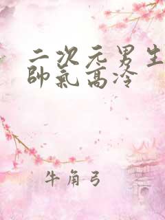 二次元男生头像帅气高冷