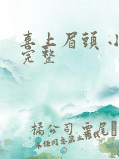 喜上眉头 小说完整