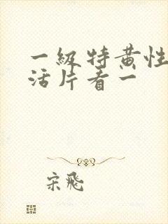 一级特黄性色生活片看一