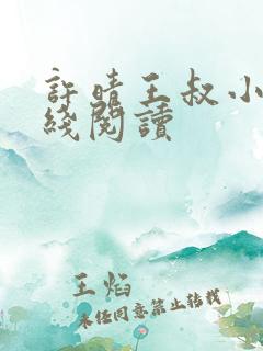 许晴王叔小说在线阅读