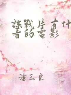 谍战片有什么好看的电影