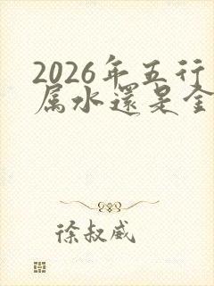 2026年五行属水还是金