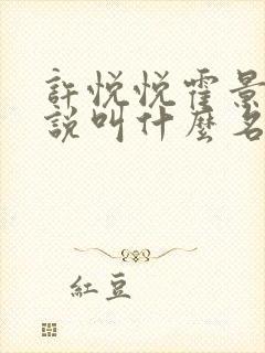 许悦悦霍景琛小说叫什么名字