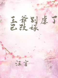 王爷别虐了王妃已改嫁