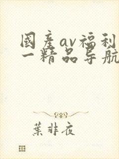 国产av福利第一精品导航