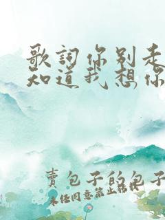 歌词你别走你可知道我想你