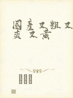 国产又粗又猛又爽 又黄