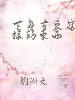 下身有豆腐渣一样的东西