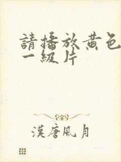 请播放黄色录像一级片