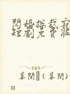 闪婚总裁宠上天短剧免费版