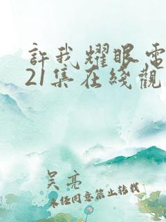 许我耀眼电视剧21集在线观看