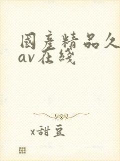 国产精品久久久av在线