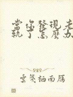 当你发现老公出轨了怎么办呢