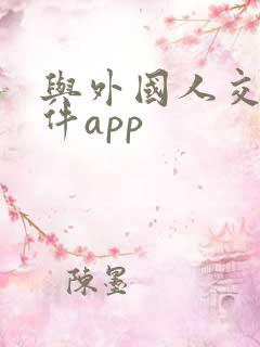与外国人交友软件app