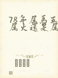 78年属马五行属火还是属土