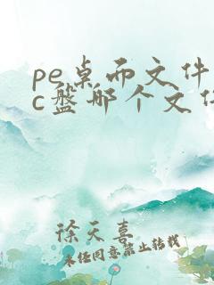 pe桌面文件在c盘哪个文件夹里
