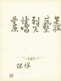 爱情到底是什么原唱完整版