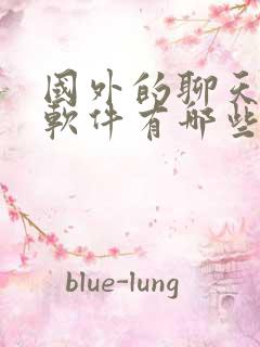 国外的聊天社交软件有哪些