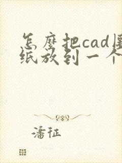 怎么把cad图纸放到一个pdf里