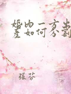 婚内一方出轨财产如何分割