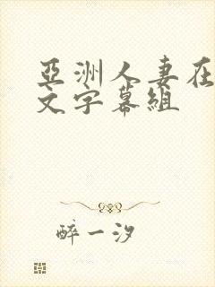 亚洲人妻在线中文字幕组