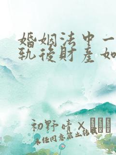 婚姻法中一方出轨后财产如何分配