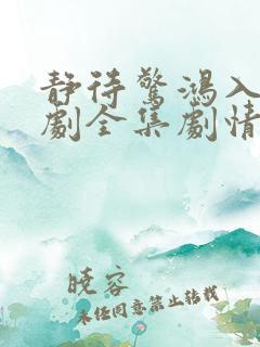 静待惊鸿入瓮短剧全集剧情简介