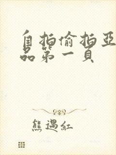 自拍偷拍亚洲精品第一页