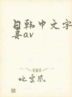 日韩中文字幕人妻av