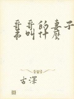 哥哥的妻子的弟弟叫什么