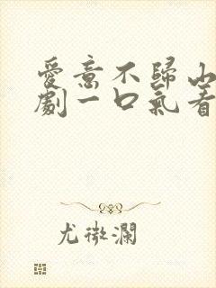 爱意不归山水短剧一口气看完