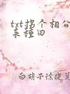 txt拐个相公来种田