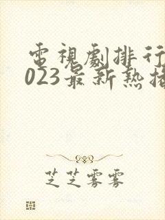 电视剧排行榜2023最新热播剧韩剧