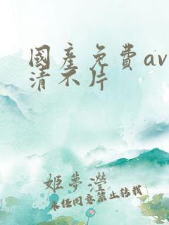 国产免费av高清不片