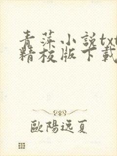 青萍小说txt精校版下载