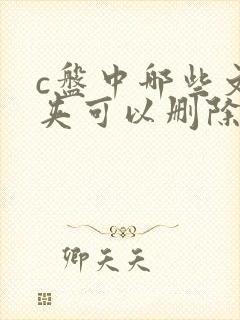 c盘中哪些文件夹可以删除