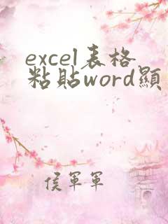 excel表格粘贴word显示不全