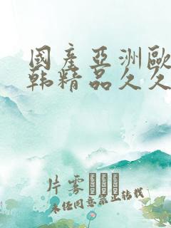 国产亚洲欧美日韩精品久久