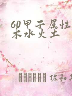 60甲子属性金木水火土