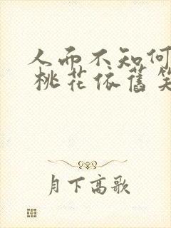 人面不知何处去 桃花依旧笑