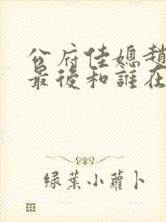 公府佳媳赵佳臻最后和谁在一起了