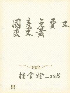 国产免费又色又爽又黄