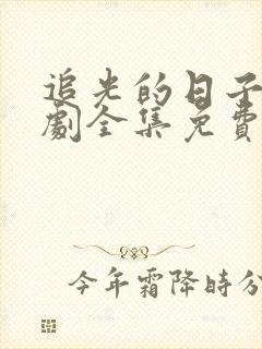 追光的日子电视剧全集免费播放高清