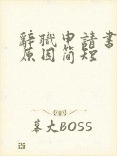 辞职申请书个人原因简短