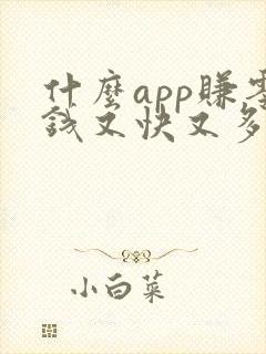 什么app赚零钱又快又多