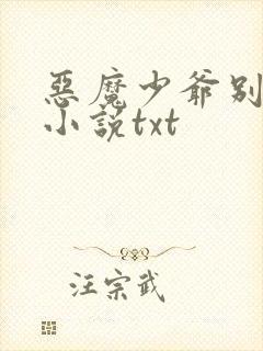 恶魔少爷别吻我小说txt