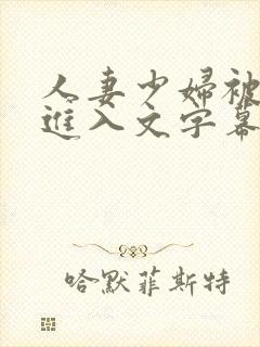 人妻少妇被猛烈进入文字幕