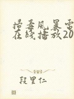 扫毒风暴电视剧在线播放2025