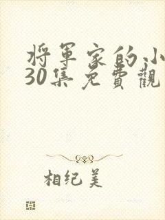 将军家的小娘子30集免费观看