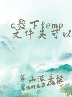 c盘下temp文件夹可以删除吗